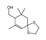 (7,9,9-trimethyl-1,4-dithiaspiro[4.5]dec-6-en-8-yl)methanol结构式