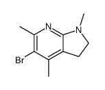 5-bromo-1,4,6-trimethyl-2,3-dihydro-1H-pyrrolo[2,3-b]pyridine Structure