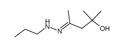 Diacetone alcohol monopropylhydrazone Structure