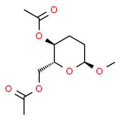 Methyl 2,3-dideoxy-α-D-erythro-hexopyranoside diacetate结构式