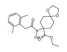 ethyl 8-{[2-(2,6-dimethylphenyl)acetyl]hydroxyamino}-1,4-dioxaspiro[4.5]decane-8-carboxylate结构式