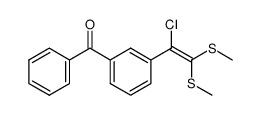 3-[1-Chloro-2,2-bis(methylthio)vinyl]benzophenone结构式