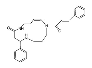 4-phenyl-9-(3-phenyl-acryloyl)-1,5,9-triaza-cyclotridec-10-en-2-one Structure