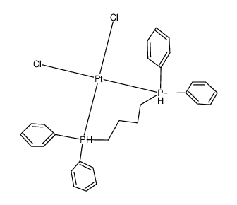 (1,4-bis(diphenylphosphanyl)butane)dichloridoplatinum(II) Structure