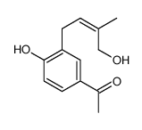 1-[4-hydroxy-3-(4-hydroxy-3-methylbut-2-enyl)phenyl]ethanone结构式