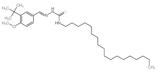 Hydrazinecarbothioamide,2-[[3-(1,1-dimethylethyl)-4-methoxyphenyl]methylene]-N-octadecyl- structure