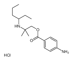 [1-(4-aminobenzoyl)oxy-2-methylpropan-2-yl]-hexan-3-ylazanium,chloride Structure