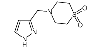 Thiomorpholine, 4-(1H-pyrazol-3-ylmethyl)-, 1,1-dioxide (9CI)结构式
