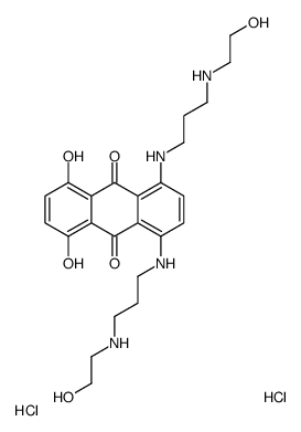 1,4-dihydroxy-5,8-bis[3-(2-hydroxyethylamino)propylamino]anthracene-9,10-dione,dihydrochloride结构式