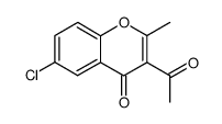 3-acetyl-6-chloro-2-methyl-chromen-4-one Structure