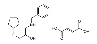 1-(benzylamino)-3-cyclopentyloxypropan-2-ol,(E)-but-2-enedioic acid结构式