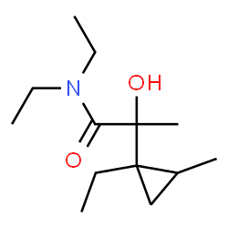 Cyclopropaneacetamide, N,N,1-triethyl-alpha-hydroxy-alpha,2-dimethyl- (9CI) Structure