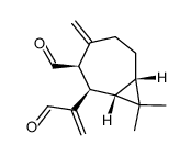 (1S,7S)-3β-Formyl-8,8-dimethyl-α,4-bis(methylene)bicyclo[5.1.0]octane-2β-acetaldehyde结构式