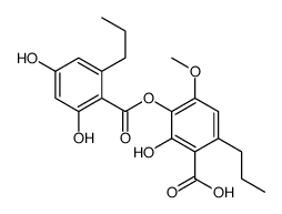 3-[(2,4-Dihydroxy-6-propylbenzoyl)oxy]-2-hydroxy-4-methoxy-6-propylbenzoic acid结构式