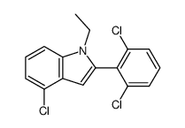4-Chlor-2-(2,6-dichlorphenyl)-1-ethylindol Structure