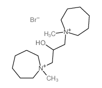 1H-Azepinium,1,1'-(2-hydroxy-1,3-propanediyl)bis[hexahydro-1-methyl-, dibromide (9CI) Structure