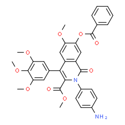 3-Isoquinolinecarboxylic acid,2-(4-aminophenyl)-7-(benzoyloxy)-1,2-dihydro-6-methoxy-1-oxo-4-(3,4,5-trimethoxyphenyl)-,methyl ester picture