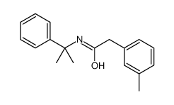 2-(3-methylphenyl)-N-(2-phenylpropan-2-yl)acetamide结构式