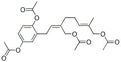 Diacetic acid 2-[8-(acetyloxy)-3-[(acetyloxy)methyl]-7-methyl-2,6-octadienyl]-1,4-phenylene ester picture