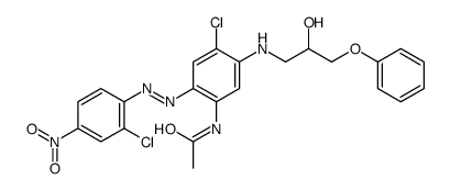 N-[4-chloro-2-[2-(2-chloro-4-nitrophenyl)azo]-5-[(2-hydroxy-3-phenoxypropyl)amino]phenyl]acetamide structure