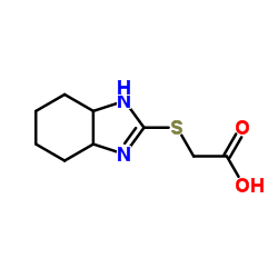 (3A,4,5,6,7,7A-HEXAHYDRO-1 H-BENZOIMIDAZOL-2-YLSULFANYL)-ACETIC ACID Structure