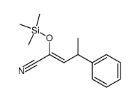 (Z)-4-Phenyl-2-(trimethylsilyloxy)-2-pentennitril结构式