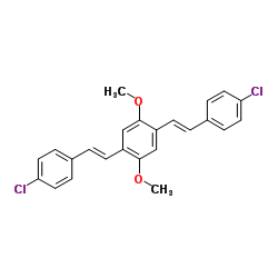 1,4-Bis[(E)-2-(4-chlorophenyl)vinyl]-2,5-dimethoxybenzene Structure