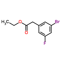 Ethyl (3-bromo-5-fluorophenyl)acetate结构式