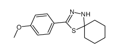 2-(4-methoxyphenyl)-1-thia-3,4-diazaspiro[4.5]dec-2-ene结构式