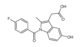 2-[1-(4-fluorobenzoyl)-5-hydroxy-2-methylindol-3-yl]acetic acid结构式