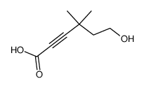 6-hydroxy-4,4-dimethylhex-2-ynoic acid结构式