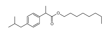 octyl 2-[4-(2-methylpropyl)phenyl]propanoate结构式