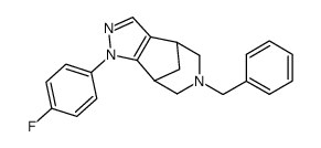 9-benzyl-3-(4-fluoro-phenyl)-3,4,9-triaza-tricyclo[5.3.1.02,6]undeca-2(6),4-diene Structure