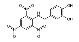 4-[(2,4,6-trinitroanilino)methyl]benzene-1,2-diol Structure