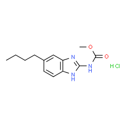 Carbamic acid, (5-butyl-1H-benzimidazol-2-yl)-, methyl ester, monohydrochloride结构式