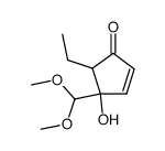 3-dimethoxymethyl-3-hydroxy-2-ethylcyclopent-4-en-1-one结构式