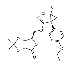 ((3aR,4R,6aR)-2,2-dimethyl-6-oxotetrahydrofuro[3,4-d][1,3]dioxol-4-yl)methyl (S)-2,2-dichloro-1-(4-ethoxyphenyl)cyclopropane-1-carboxylate Structure