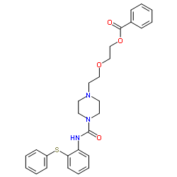 2-[2-(4-{[2-(Phenylsulfanyl)phenyl]carbamoyl}-1-piperazinyl)ethoxy]ethyl benzoate Structure