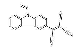 2-(9-ethenylcarbazol-3-yl)ethene-1,1,2-tricarbonitrile结构式