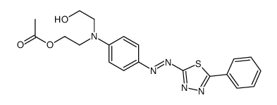 [2-[(2-hydroxyethyl)[4-[(5-phenyl-1,3,4-thiadiazol-2-yl)azo]phenyl]amino]ethyl] acetate Structure