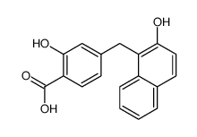 2-hydroxy-4-[(2-hydroxynaphthalen-1-yl)methyl]benzoic acid Structure