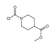 4-Piperidinecarboxylic acid, 1-(chlorocarbonyl)-, methyl ester (9CI) Structure