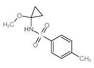 N-(1-methoxycyclopropyl)-4-methyl-benzenesulfonamide结构式