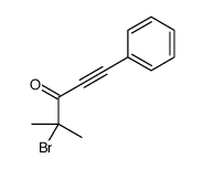 4-bromo-4-methyl-1-phenylpent-1-yn-3-one Structure