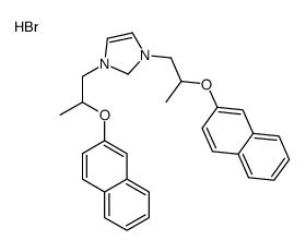 1,3-bis(2-naphthalen-2-yloxypropyl)-1,2-dihydroimidazol-1-ium,bromide Structure