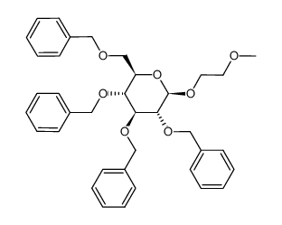 2-methoxyethyl 2,3,4,6-tetra-O-benzyl-β-D-glucopyranoside结构式