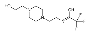 2,2,2-trifluoro-N-[2-[4-(2-hydroxyethyl)piperazin-1-yl]ethyl]acetamide Structure