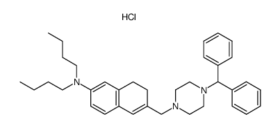 [6-(4-Benzhydryl-piperazin-1-ylmethyl)-7,8-dihydro-naphthalen-2-yl]-dibutyl-amine; hydrochloride Structure