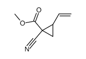 Cyclopropanecarboxylic acid, 1-cyano-2-ethenyl-, methyl ester (9CI) Structure