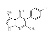 4-(4-chlorophenyl)-3,7-dimethyl-2,4,9-triazabicyclo[4.3.0]nona-2,5,7,9-tetraen-5-amine structure
